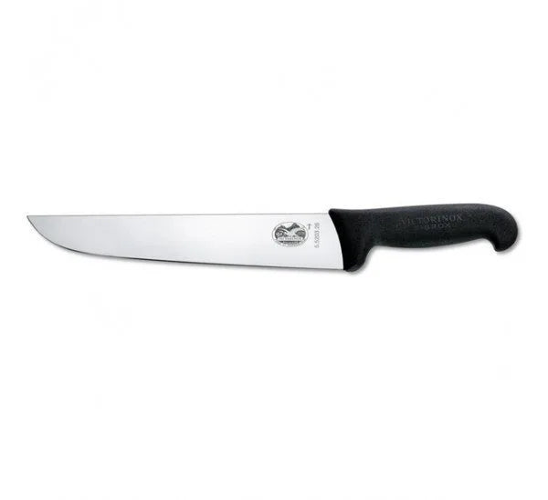 סכין קצב 18 ס”מ ידית שחורה victorinox