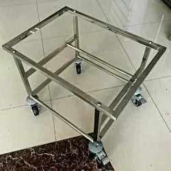 עגלת נירוסטה למיכל 70 ליטר